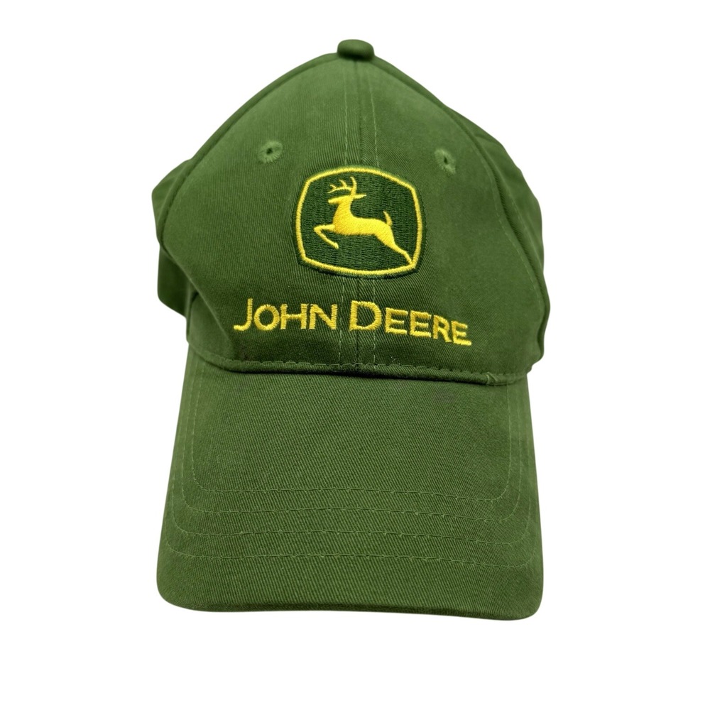 John Deere Green Trademark Cap Cary Francis Group 100% Cotton Snap Back Hat